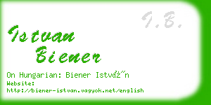 istvan biener business card